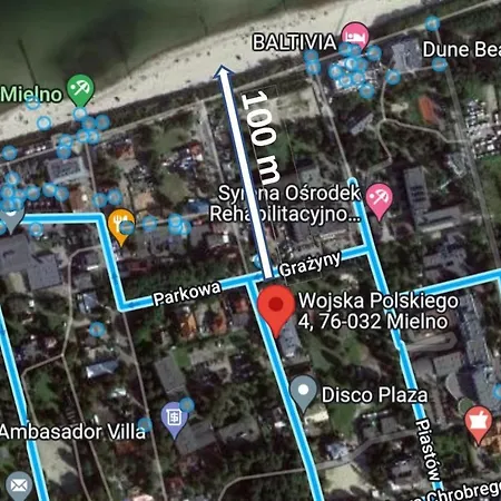 Apartament 100 Planeta 100 M Od Plazy Мєлно Екстер'єр фото